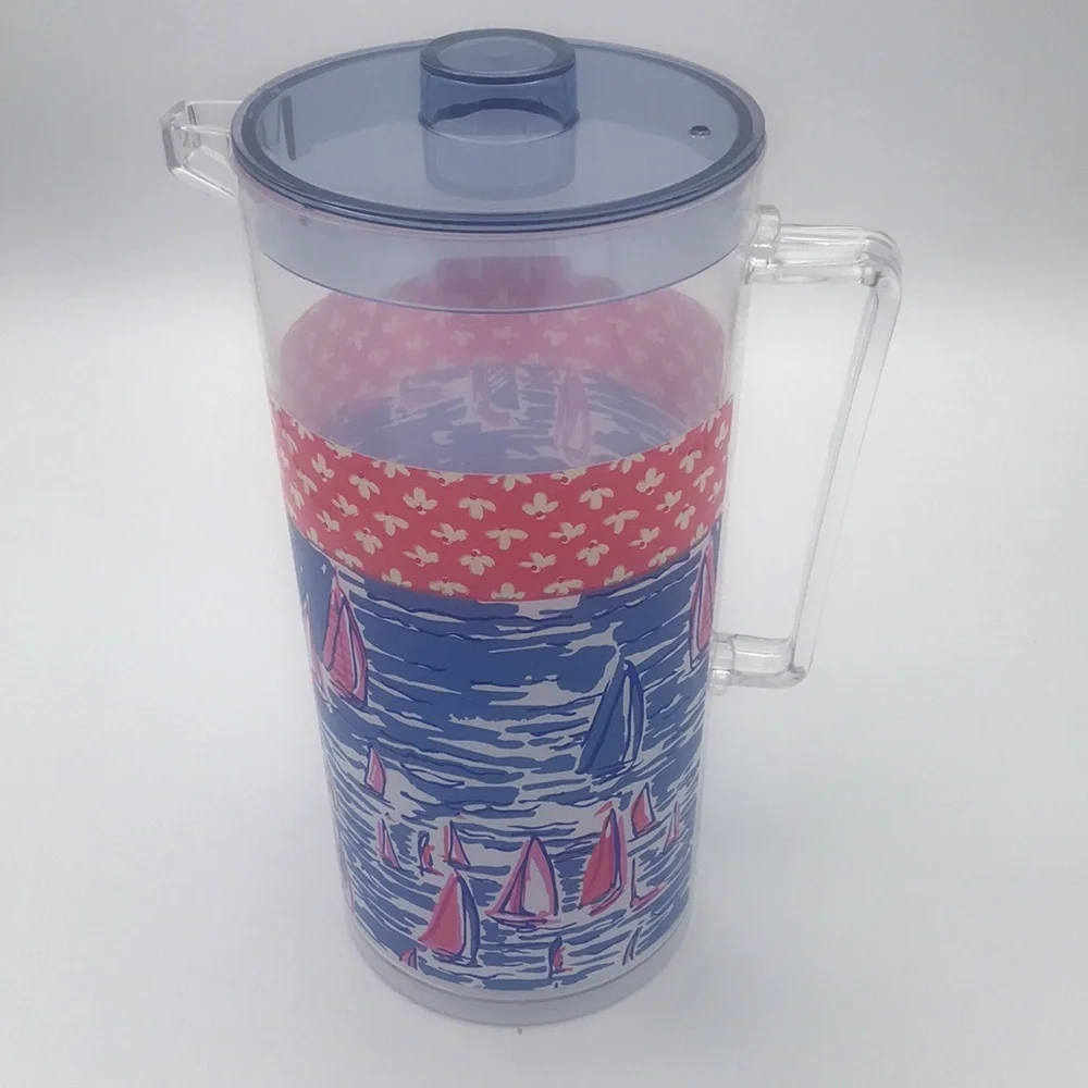 NWT Lilly Pulitzer Boatylicious‎ Pitcher & 4 Glasses Set